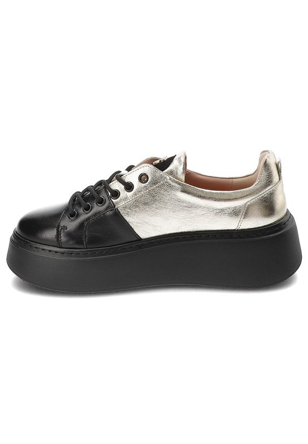 Czarne Sneakersy Armodo Modne Obuwie Damskie. Okazja: na co dzień, na uczelnię. Kolor: czarny. Materiał: skóra. Styl: elegancki, casual