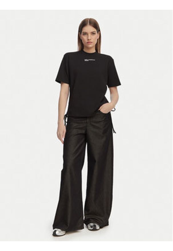 Karl Lagerfeld Jeans T-Shirt B2W17074 Czarny Regular Fit. Kolor: czarny. Materiał: syntetyk