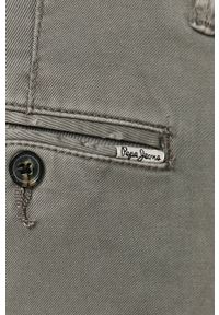 Pepe Jeans - Spodnie Charly. Kolor: szary. Materiał: bawełna, materiał, elastan, tkanina, poliester. Wzór: gładki #4