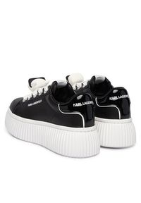 Karl Lagerfeld - KARL LAGERFELD Sneakersy Kreeper Lo KL42336T Czarny. Kolor: czarny. Materiał: skóra #5