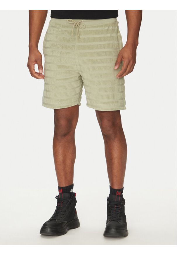 Hugo - HUGO Szorty sportowe Dutowel 50535289 Zielony Relaxed Fit. Kolor: zielony. Materiał: bawełna. Styl: sportowy