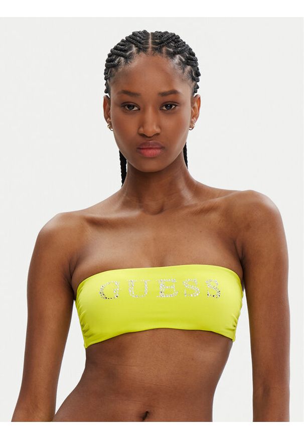 Guess Góra od bikini E5GJ56 LY00K Żółty. Kolor: żółty. Materiał: syntetyk