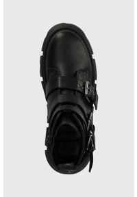 Buffalo botki Ava Ankle Boot damskie kolor czarny na platformie lekko ocieplone 1224016. Nosek buta: okrągły. Kolor: czarny. Obcas: na platformie #3