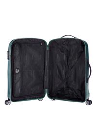 Wittchen - Średnia walizka z polikarbonu jednokolorowa zielona. Kolor: zielony. Materiał: guma