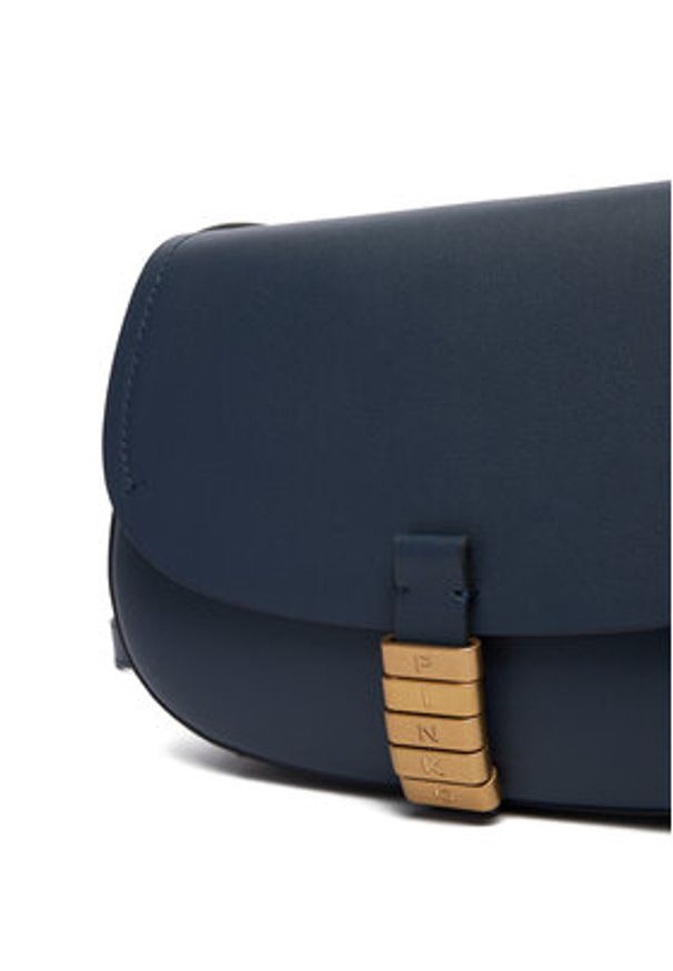 Pinko - PINKO Torebka Saddle Mini PE PLTT 103831 A1ZX Niebieski. Kolor: niebieski. Materiał: skórzane