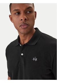 La Martina Polo BPMP01 PK031 Czarny Regular Fit. Typ kołnierza: polo. Kolor: czarny. Materiał: bawełna #4