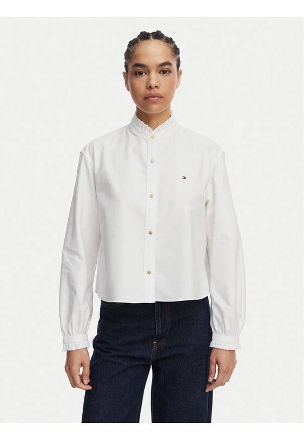 TOMMY HILFIGER - Tommy Hilfiger Koszula Oxford WW0WW48914 Biały Boxy Fit. Kolor: biały. Materiał: bawełna