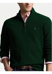 Polo Ralph Lauren Sweter 710876756014 Zielony Regular Fit. Typ kołnierza: polo. Kolor: zielony. Materiał: wełna #4