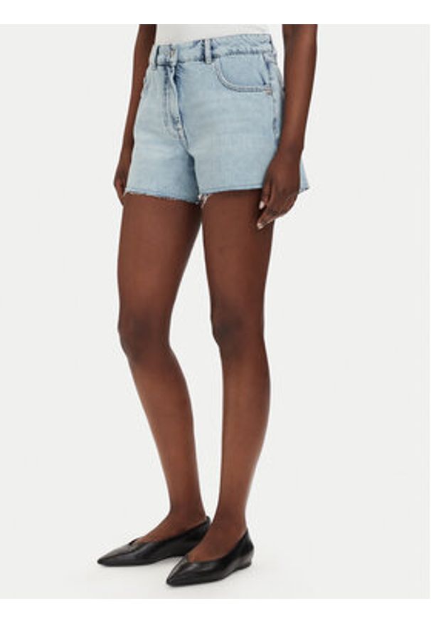 Patrizia Pepe Szorty jeansowe 2P1744/D070-CB21 Niebieski jasny Regular Fit. Kolor: niebieski. Materiał: bawełna