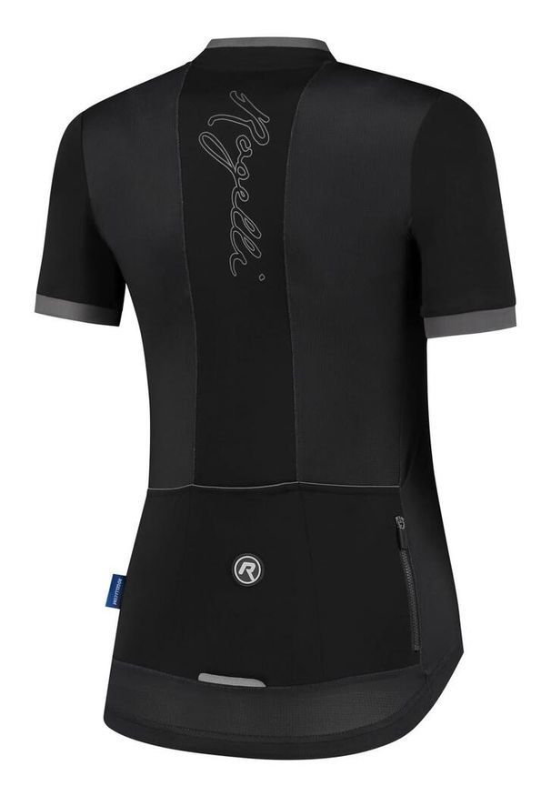 ROGELLI - Koszulka rowerowa damska Rogelli ESSENTIAL z krótkim rękawem. Kolor: czarny, wielokolorowy, różowy. Długość rękawa: krótki rękaw. Długość: krótkie