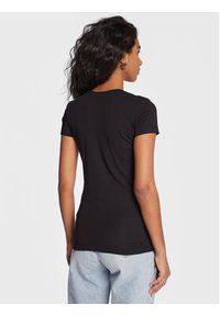 Guess T-Shirt W3RI50 J1314 Czarny Slim Fit. Kolor: czarny. Materiał: bawełna