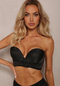 Renee - Czarny Usztywniany Biustonosz Miseczka C Push Up Wykończony Dodatkowym Ramiączkiem Evias. Kolor: czarny. Rodzaj stanika: push-up