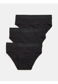 Sinsay - Bawełniane slipy 3 pack - czarny. Kolor: czarny. Materiał: bawełna #1