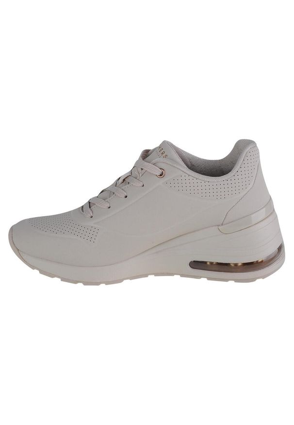 skechers - Buty sportowe Sneakersy damskie, Skechers Million Air-Elevated Air. Kolor: biały, wielokolorowy, beżowy. Sport: turystyka piesza