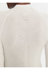 BOSS Golf Foliora 50549166 Beżowy Slim Fit. Typ kołnierza: golf. Kolor: beżowy. Materiał: wełna #5