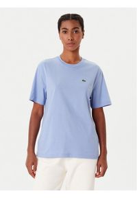 Lacoste T-Shirt TF7215 Błękitny Regular Fit. Kolor: niebieski. Materiał: bawełna #1