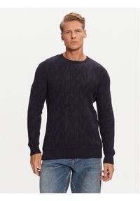 Guess Sweter M4BR19 Z3HD1 Granatowy Regular Fit. Kolor: niebieski. Materiał: syntetyk, bawełna #1