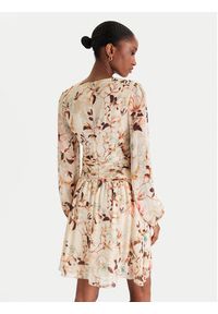 Guess Sukienka koktajlowa W5YK20 WDW82 Beżowy Regular Fit. Kolor: beżowy. Materiał: syntetyk. Styl: wizytowy #3