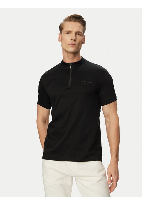 BOSS T-Shirt PL_PS Spirit70 QZ 50559790 Czarny Regular Fit. Kolor: czarny. Materiał: bawełna