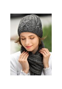 Czapka damska szara PAOLO PERUZZI A-03-GR. Kolor: szary. Materiał: materiał. Sezon: zima. Styl: klasyczny #1