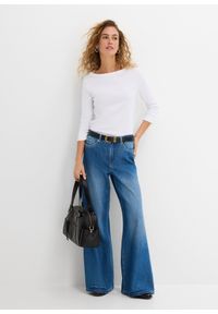 bonprix - Bluzka z długim rękawem z czystej bawełny organicznej. Kolor: biały. Materiał: bawełna. Długość rękawa: długi rękaw. Długość: długie #2