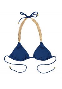 BEACH BUNNY - Top od bikini Ball and Chain. Kolor: niebieski. Materiał: materiał, elastan, poliamid. Wzór: aplikacja #2