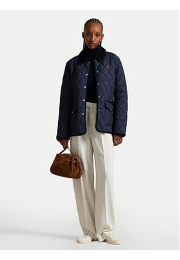 Polo Ralph Lauren Kurtka przejściowa 211965336002 Granatowy Straight Fit. Typ kołnierza: polo. Kolor: niebieski. Materiał: syntetyk