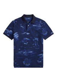Polo Ralph Lauren Polo 710P04012001 Granatowy Custom Slim Fit. Typ kołnierza: polo. Kolor: niebieski. Materiał: bawełna #2