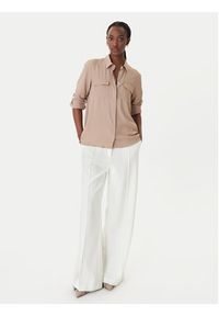 Marella Koszula Febe 2613111051 Beżowy Regular Fit. Kolor: beżowy. Materiał: acetat #3