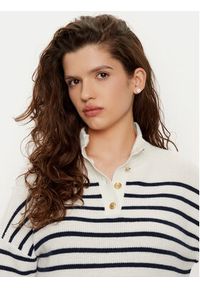 TOMMY HILFIGER - Tommy Hilfiger Sweter WW0WW44981 Biały Relaxed Fit. Kolor: biały. Materiał: wełna #3