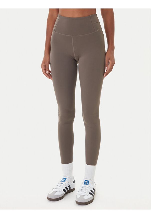 GIRLFRIEND COLLECTIVE - Girlfriend Collective Legginsy Float 4021 Beżowy Slim Fit. Kolor: beżowy. Materiał: syntetyk