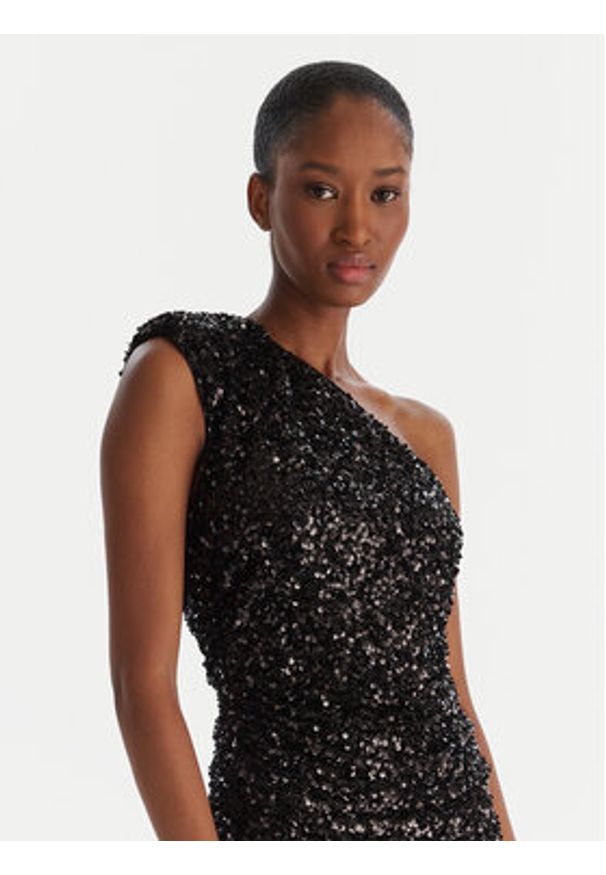 ACCESS FASHION Sukienka wieczorowa 54-3354-612 Czarny Slim Fit. Kolor: czarny. Materiał: syntetyk. Styl: wizytowy