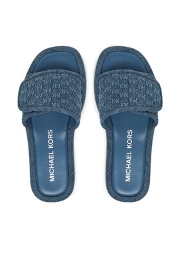MICHAEL Michael Kors Klapki Van 40S5SKFA2D Niebieski. Kolor: niebieski. Materiał: materiał