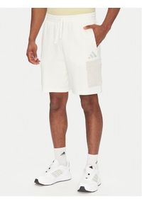 Adidas - adidas Szorty sportowe ALL SZN French Terry Colorblock JN9483 Biały Regular Fit. Kolor: biały. Materiał: bawełna. Styl: sportowy