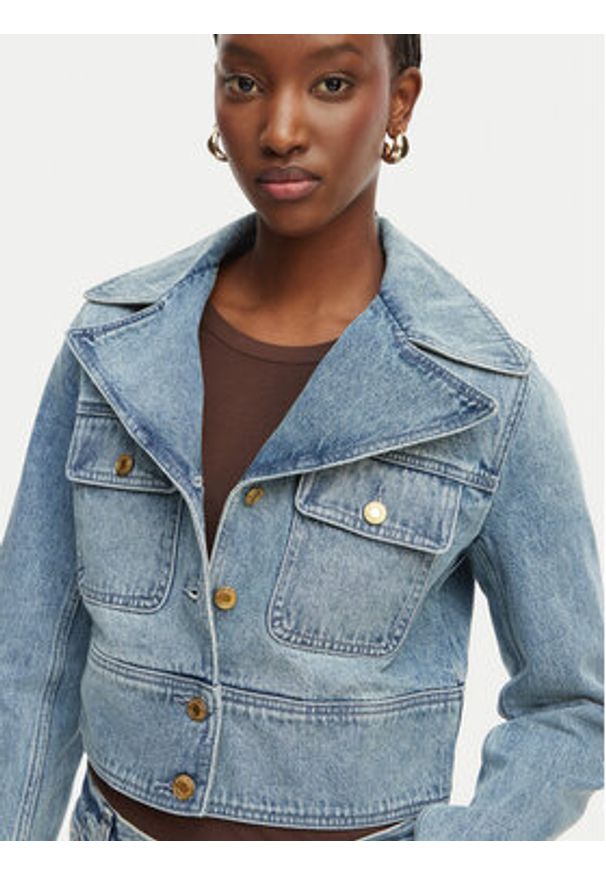 MICHAEL Michael Kors Kurtka jeansowa MS610DYLAA Niebieski Regular Fit. Kolor: niebieski. Materiał: bawełna