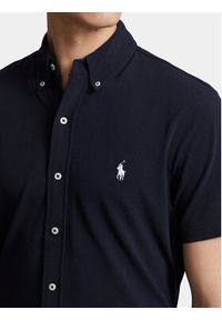 Polo Ralph Lauren Koszula 710798291001 Granatowy Slim Fit. Typ kołnierza: polo. Kolor: niebieski. Materiał: bawełna #4