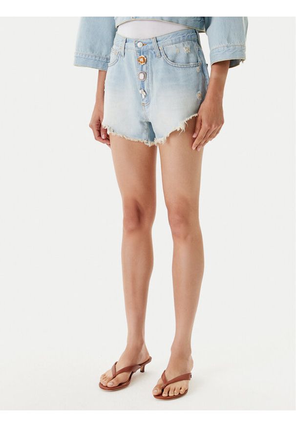 ViCOLO Szorty jeansowe DD5096 A Niebieski Regular Fit. Kolor: niebieski. Materiał: bawełna