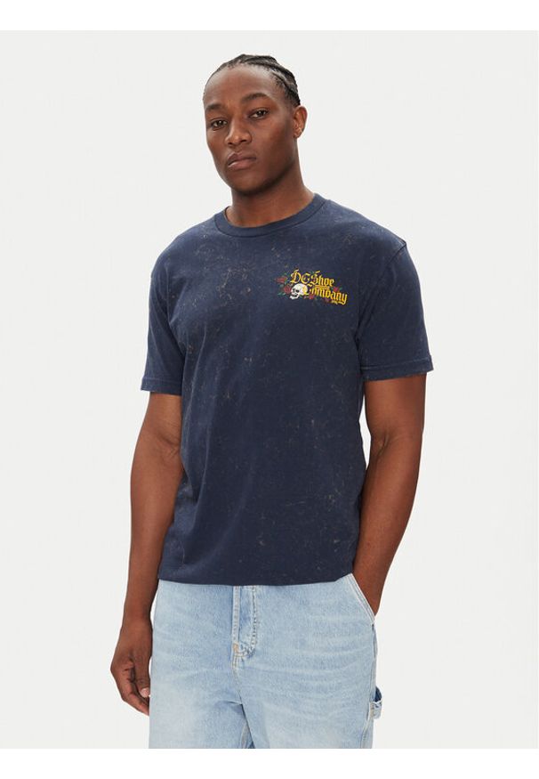 DC T-Shirt ADYZT05460 Granatowy Heritage Fit. Kolor: niebieski. Materiał: bawełna