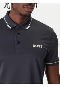 BOSS Polo Paul Pro 50506203 Granatowy Slim Fit. Typ kołnierza: polo. Kolor: niebieski. Materiał: syntetyk #5