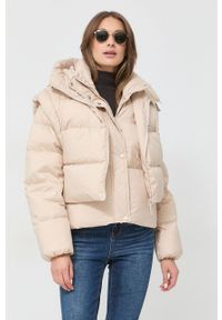 Miss Sixty kurtka puchowa damska kolor beżowy zimowa. Okazja: na co dzień. Kolor: beżowy. Materiał: puch. Sezon: zima. Styl: casual #1