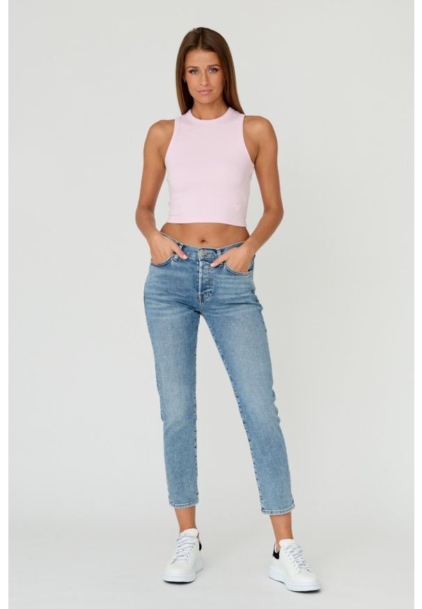 7 FOR ALL MANKIND Niebieskie jeansy JOSEFINA LUXE VINTAGE SELFMADE. Kolor: niebieski. Styl: vintage