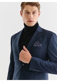 Pako Lorente - PAKO LORENTE – Granatowa marynarka garniturowa z wełną. Kolor: niebieski. Materiał: wełna. Styl: elegancki #9