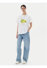 Pieces T-Shirt Thea 17157114 Biały Standard Fit. Kolor: biały. Materiał: bawełna #3