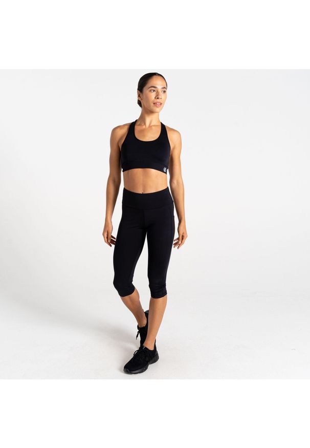 DARE 2B - Womens Influential II Soft Touch 3/4 Legging. Kolor: czarny. Materiał: poliester. Sport: fitness