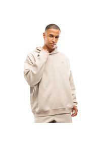 SIROKO - Męska bluza sportowa z kapturem Fitness Siroko Motion Sand. Typ kołnierza: kaptur. Kolor: beżowy. Materiał: materiał. Sport: fitness #1