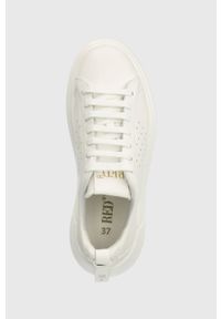 Red Valentino sneakersy skórzane kolor biały 3Q2S0E11STP. Nosek buta: okrągły. Zapięcie: sznurówki. Kolor: biały. Materiał: skóra. Obcas: na platformie #2