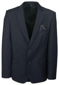 Męski, Taliowany Garnitur (Wesele, Studniówka) - Casino - Czarny. Kolor: czarny. Materiał: poliester, wiskoza. Wzór: gładki #8