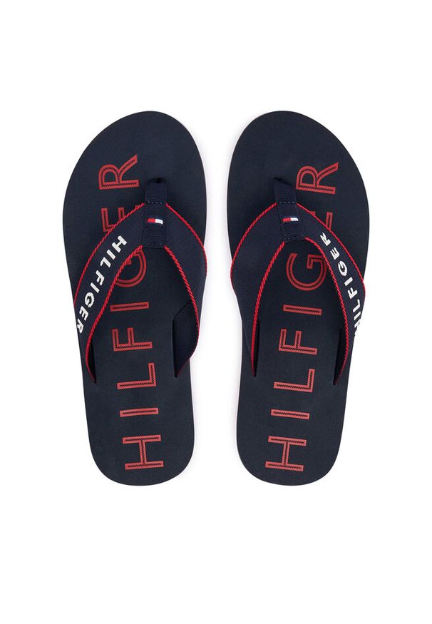 TOMMY HILFIGER - Japonki Tommy Hilfiger. Kolor: niebieski. Styl: sportowy