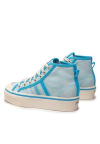 Adidas - adidas Trampki Nizza Platform Mid GX4604 Niebieski. Kolor: niebieski. Materiał: materiał. Obcas: na platformie #8