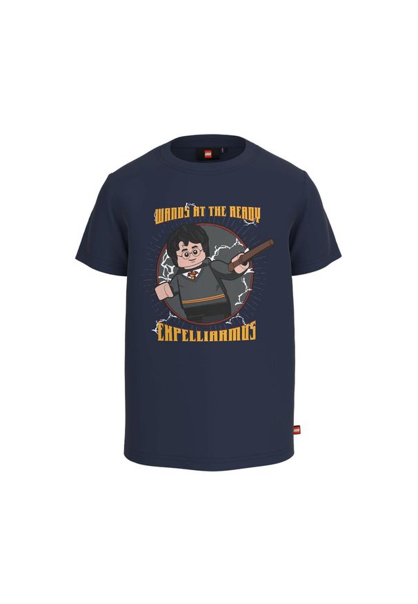 Koszulka bawełniana dziecięca LEGO Harry Potter TAYLOR 118. Kolor: niebieski. Materiał: bawełna